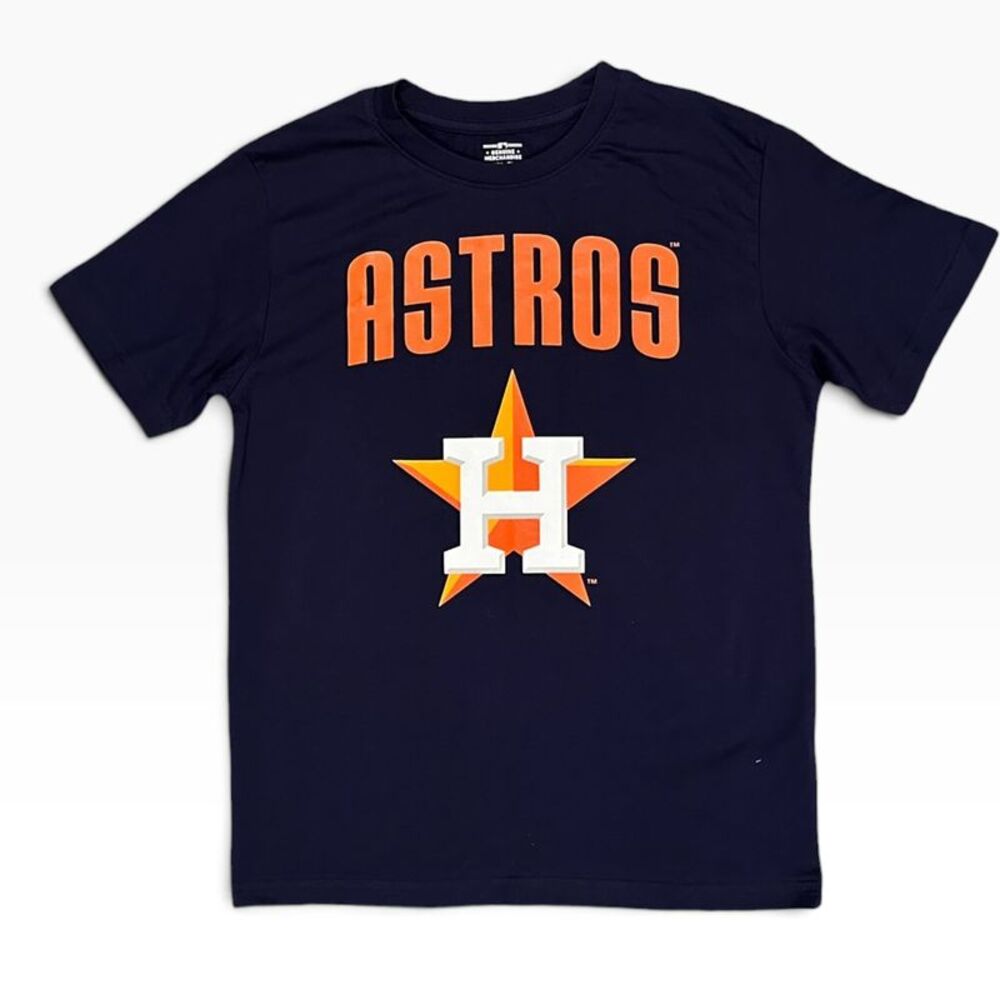 MLB Houston Astros Boys Baseball Team Short Sleeve Tee in Navy, Medium